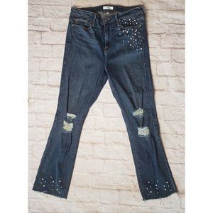 Good American High Rise Embellished Jeans